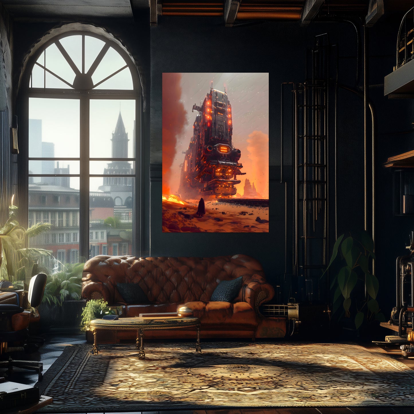 Wasteland Train Poster – Last Nomad | Awe-Inspiring Wall Art for Sci-Fi & Fantasy Train Enthusiasts | Unique and Exclusive Artwork