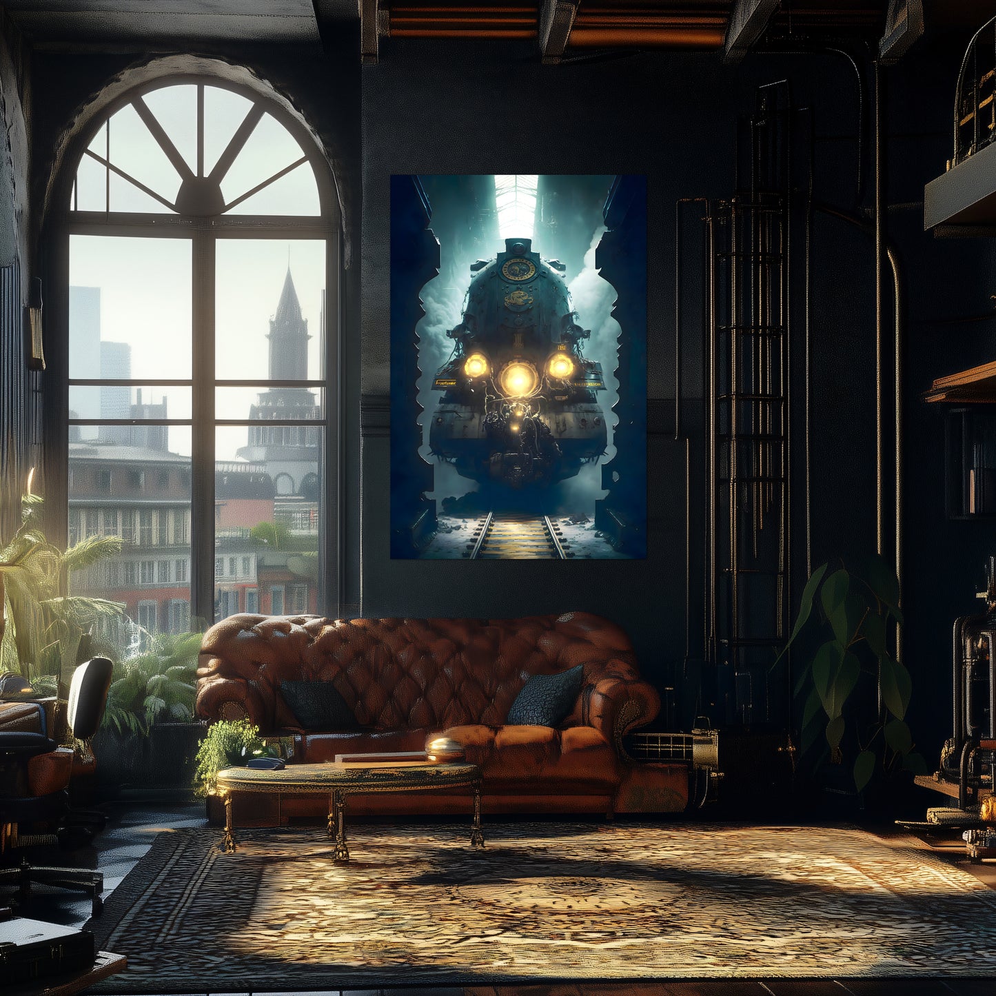Diesel Train Poster – Tempus Imperator | Awe-Inspiring Wall Art for Sci-Fi & Fantasy Train Enthusiasts | Unique and Exclusive Artwork