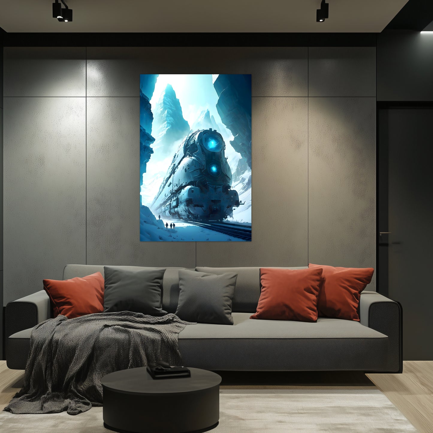 Post-Apocalyptic Train Poster – Icebreaker | Awe-Inspiring Wall Art for Sci-Fi & Fantasy Train Enthusiasts | Unique and Exclusive Artwork