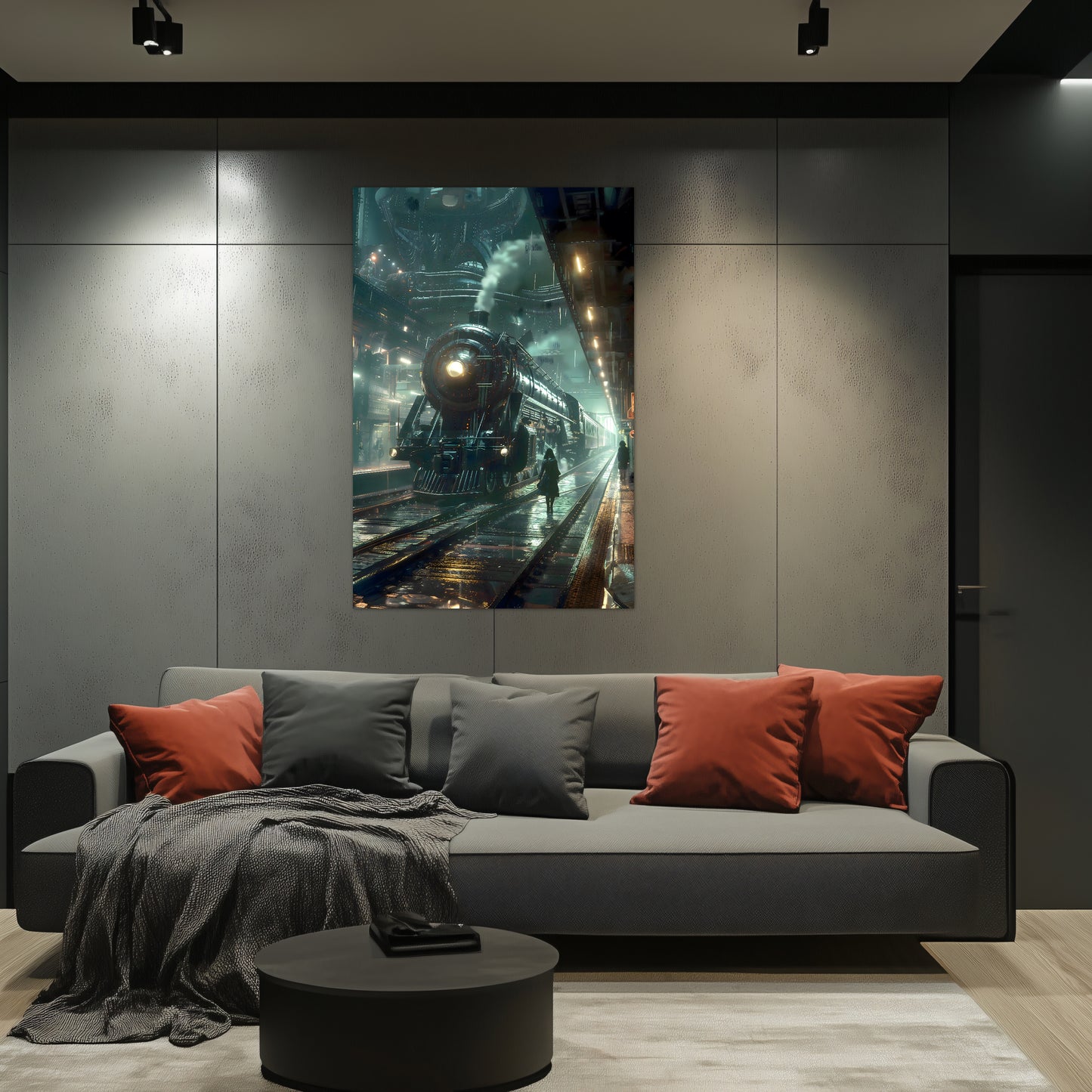 Dystopia Train Poster – Stellar Odyssey | Awe-Inspiring Wall Art for Sci-Fi & Fantasy Train Enthusiasts | Unique and Exclusive Artwork