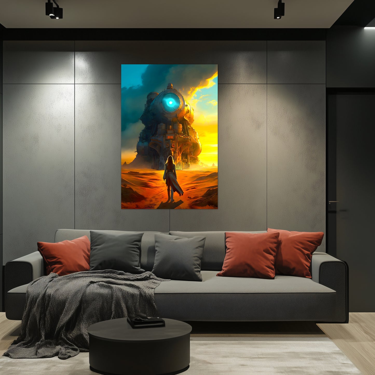 Steampunk Train Poster – Lost Ark | Awe-Inspiring Wall Art for Sci-Fi & Fantasy Train Enthusiasts | Unique and Exclusive Artwork