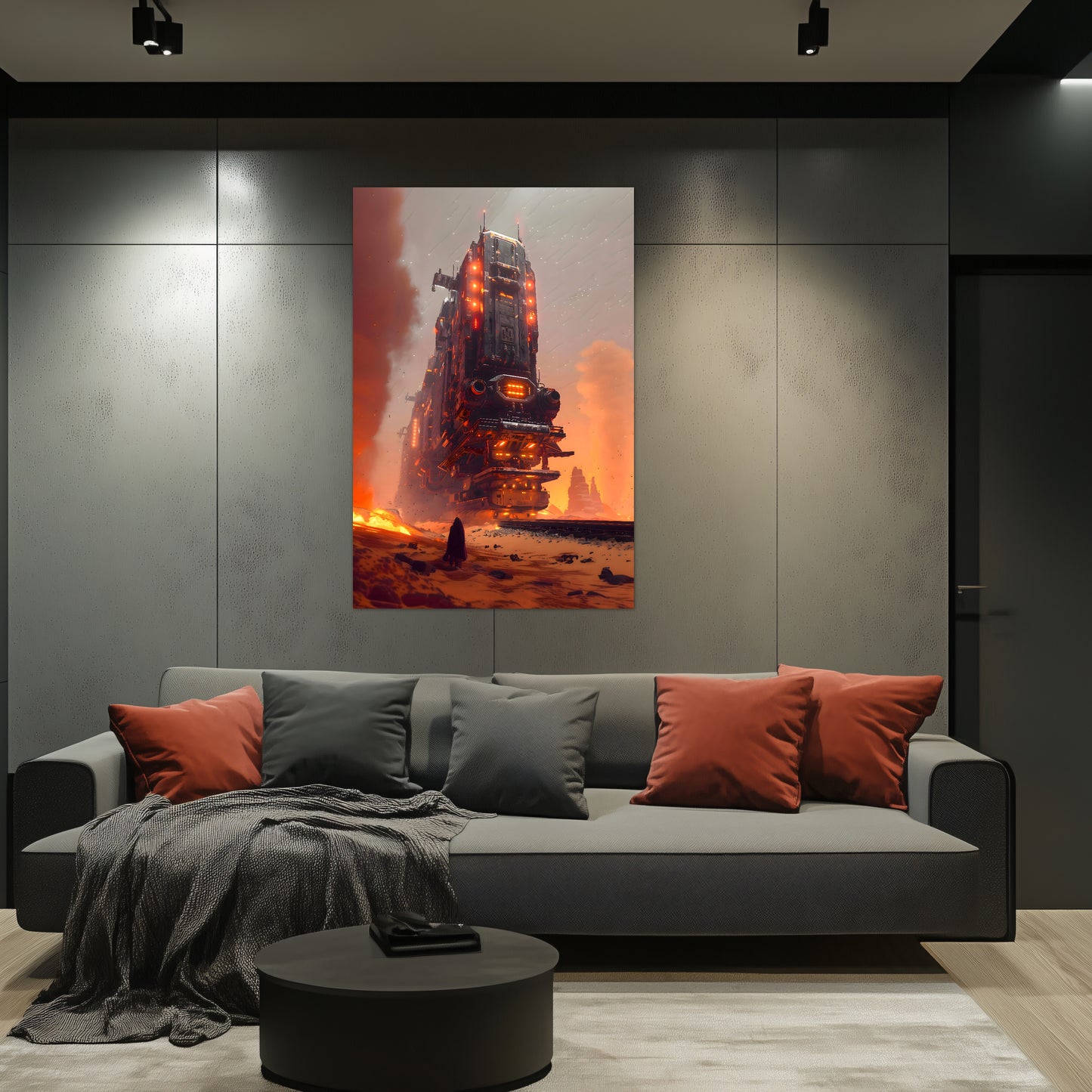 Wasteland Train Poster – Last Nomad | Awe-Inspiring Wall Art for Sci-Fi & Fantasy Train Enthusiasts | Unique and Exclusive Artwork