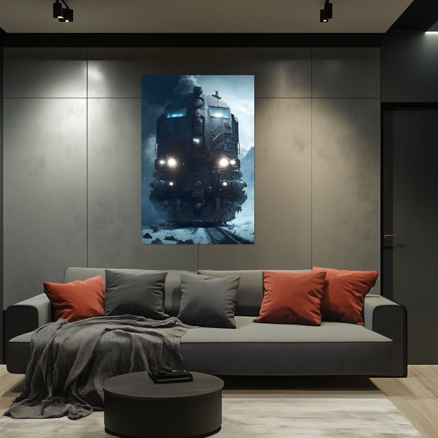 Diesel Train Poster – Frostbreaker Jugger | Awe-Inspiring Wall Art for Sci-Fi & Fantasy Train Enthusiasts | Unique and Exclusive Artwork