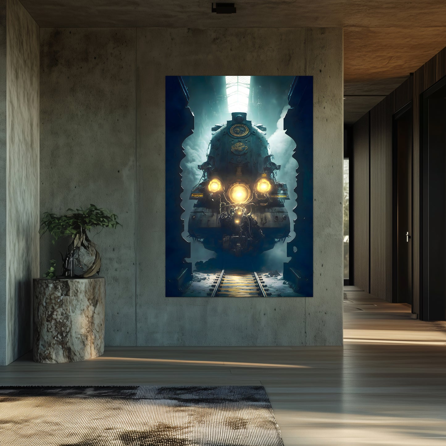 Diesel Train Poster – Tempus Imperator | Awe-Inspiring Wall Art for Sci-Fi & Fantasy Train Enthusiasts | Unique and Exclusive Artwork