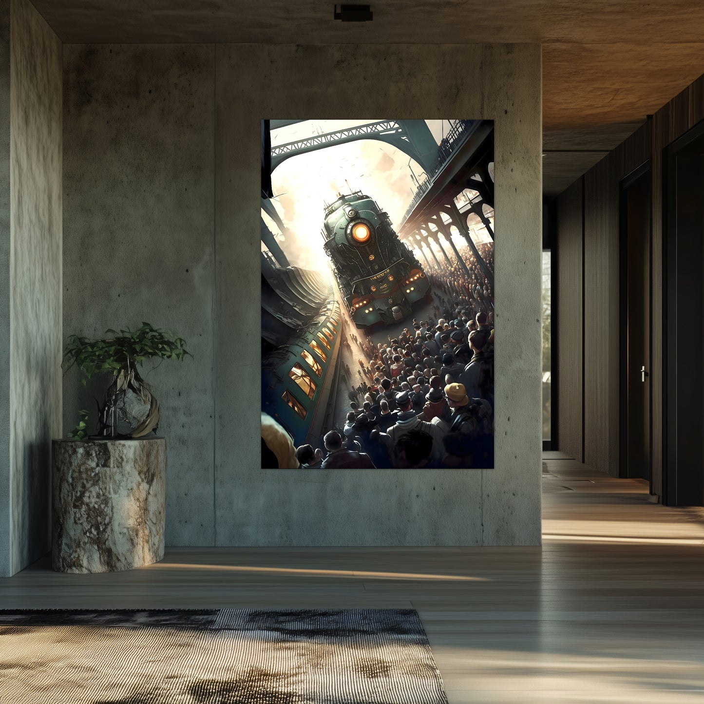 Steampunk Train Poster – Imperial Grandliner | Awe-Inspiring Wall Art for Sci-Fi & Fantasy Train Enthusiasts | Unique and Exclusive Artwork