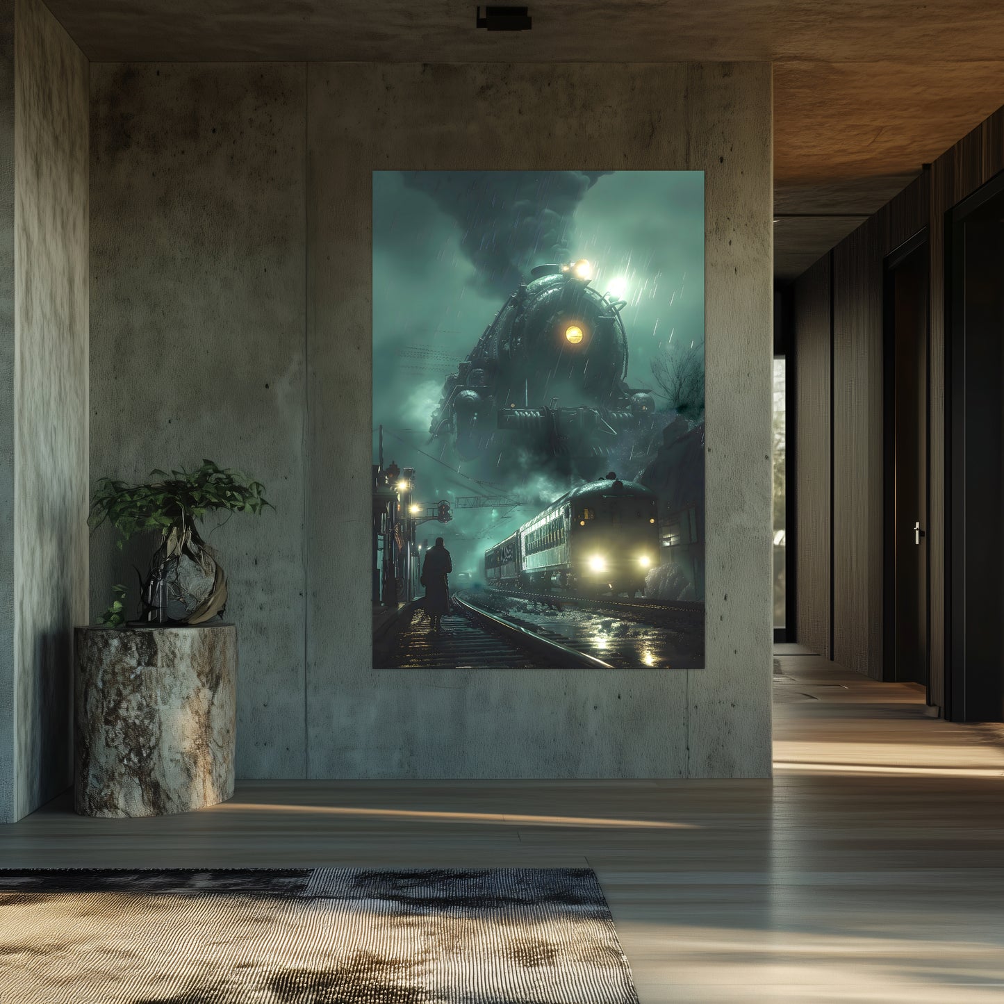 Fantasy Train Poster – Titan Wraith | Awe-Inspiring Wall Art for Sci-Fi & Fantasy Train Enthusiasts | Unique and Exclusive Artwork