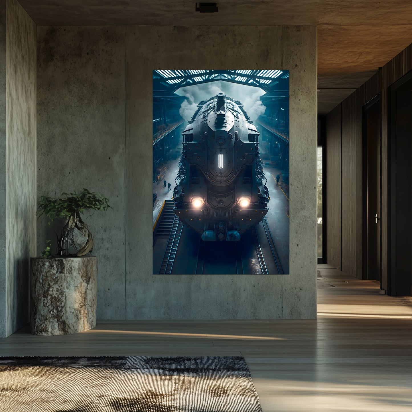 Diesel Train Poster – Rex Temporis | Awe-Inspiring Wall Art for Sci-Fi & Fantasy Train Enthusiasts | Unique and Exclusive Artwork