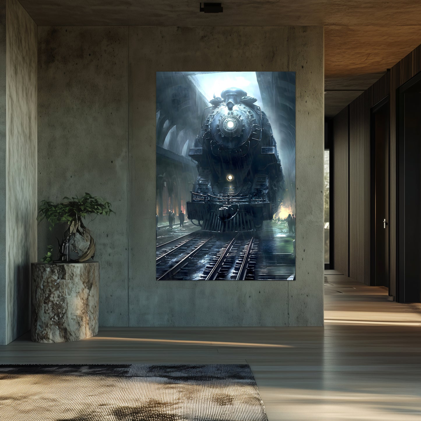 Dystopia Train Poster – SPX 4449 | Awe-Inspiring Wall Art for Sci-Fi & Fantasy Train Enthusiasts | Unique and Exclusive Artwork