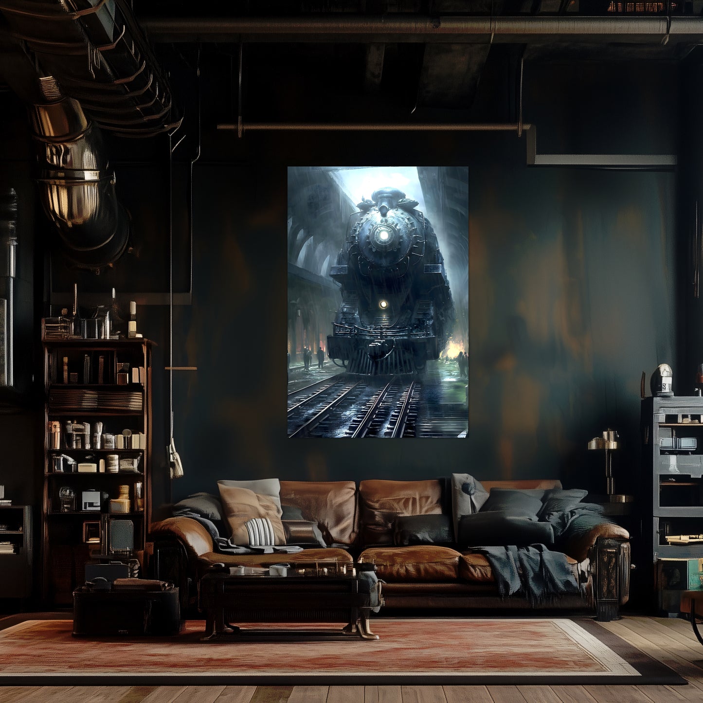 Dystopia Train Poster – SPX 4449 | Awe-Inspiring Wall Art for Sci-Fi & Fantasy Train Enthusiasts | Unique and Exclusive Artwork
