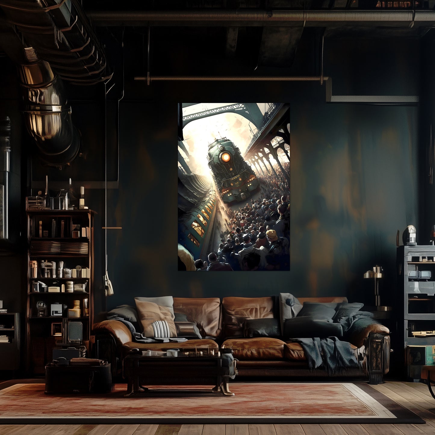 Steampunk Train Poster – Imperial Grandliner | Awe-Inspiring Wall Art for Sci-Fi & Fantasy Train Enthusiasts | Unique and Exclusive Artwork