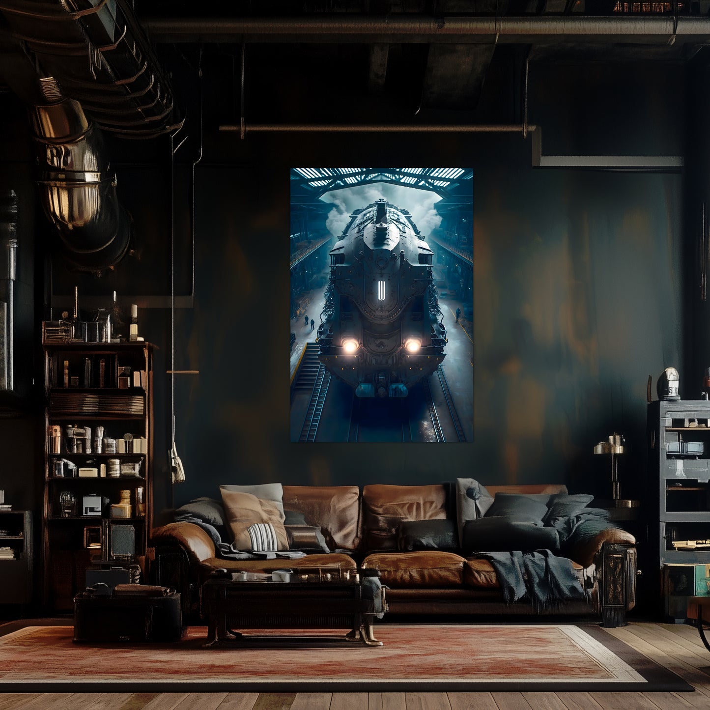 Diesel Train Poster – Rex Temporis | Awe-Inspiring Wall Art for Sci-Fi & Fantasy Train Enthusiasts | Unique and Exclusive Artwork