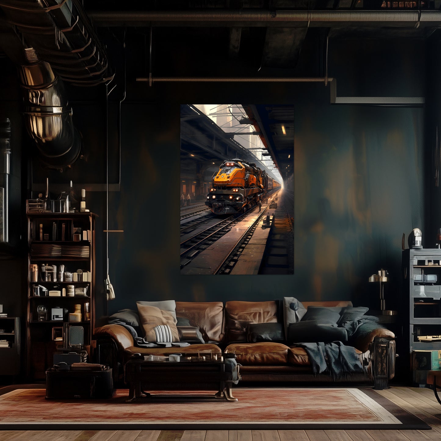 Diesel Train Poster – Blazerush Hauler | Awe-Inspiring Wall Art for Sci-Fi & Fantasy Train Enthusiasts | Unique and Exclusive Artwork