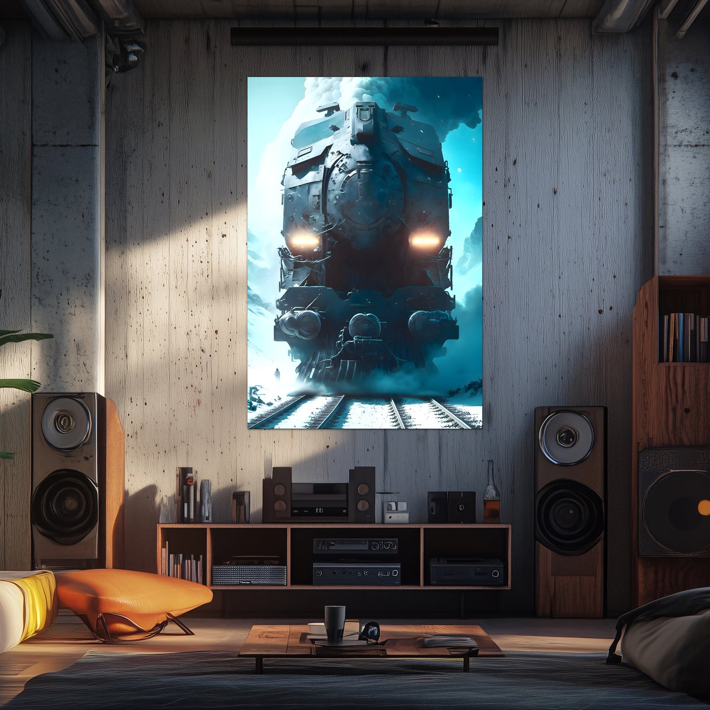 Diesel Train Poster – Stormbreaker Ironclad | Awe-Inspiring Wall Art for Sci-Fi & Fantasy Train Enthusiasts | Unique and Exclusive Artwork