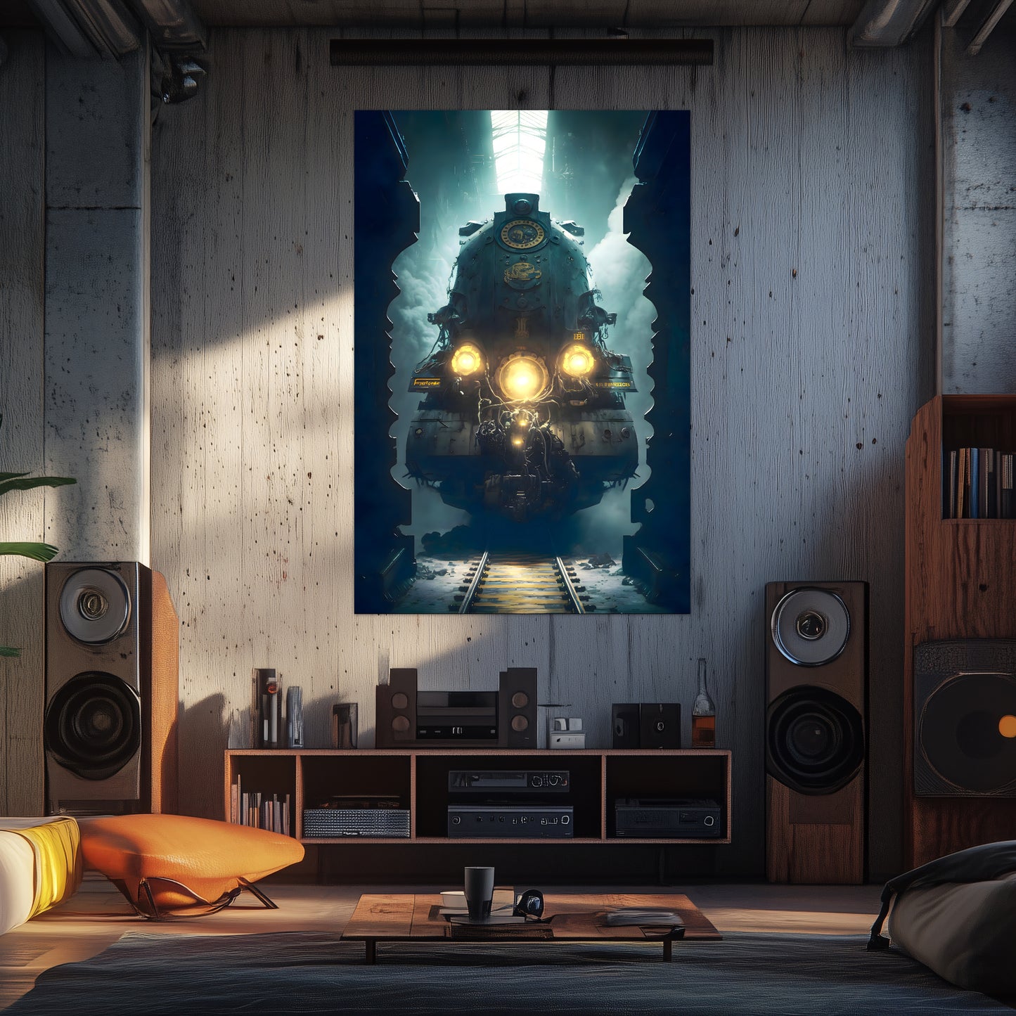 Diesel Train Poster – Tempus Imperator | Awe-Inspiring Wall Art for Sci-Fi & Fantasy Train Enthusiasts | Unique and Exclusive Artwork