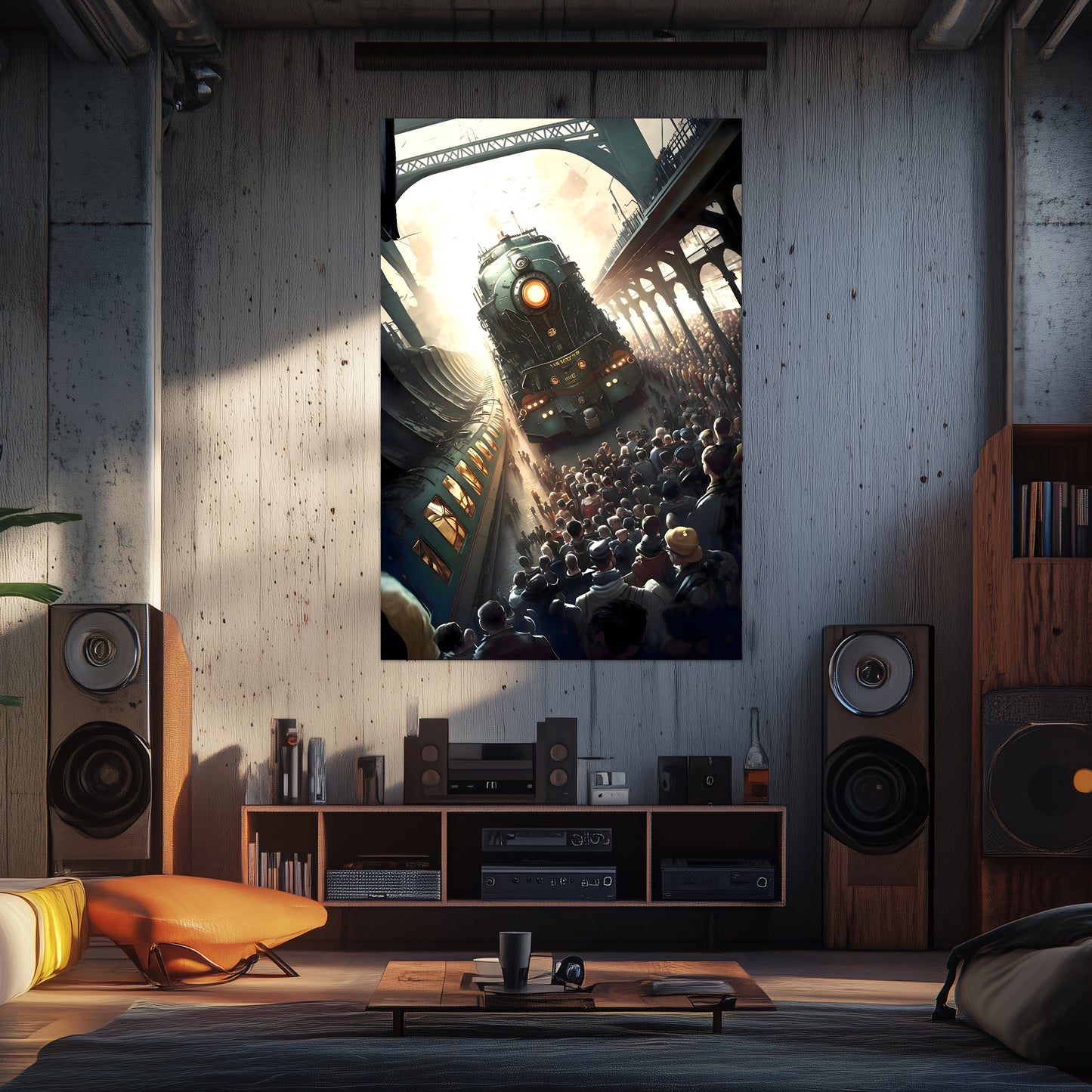 Steampunk Train Poster – Imperial Grandliner | Awe-Inspiring Wall Art for Sci-Fi & Fantasy Train Enthusiasts | Unique and Exclusive Artwork