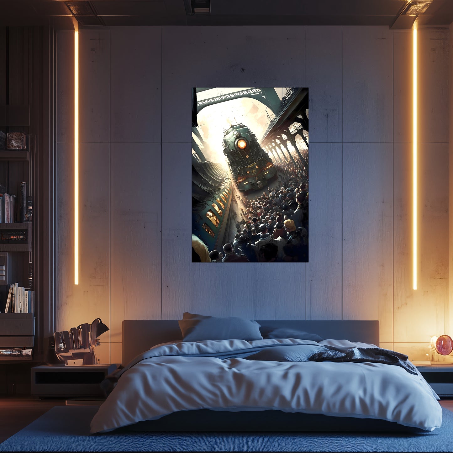 Steampunk Train Poster – Imperial Grandliner | Awe-Inspiring Wall Art for Sci-Fi & Fantasy Train Enthusiasts | Unique and Exclusive Artwork