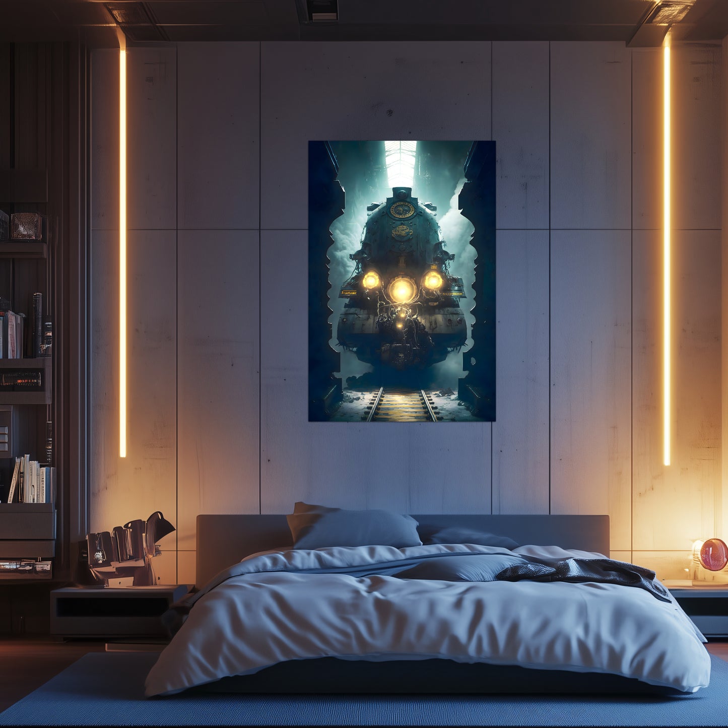Diesel Train Poster – Tempus Imperator | Awe-Inspiring Wall Art for Sci-Fi & Fantasy Train Enthusiasts | Unique and Exclusive Artwork