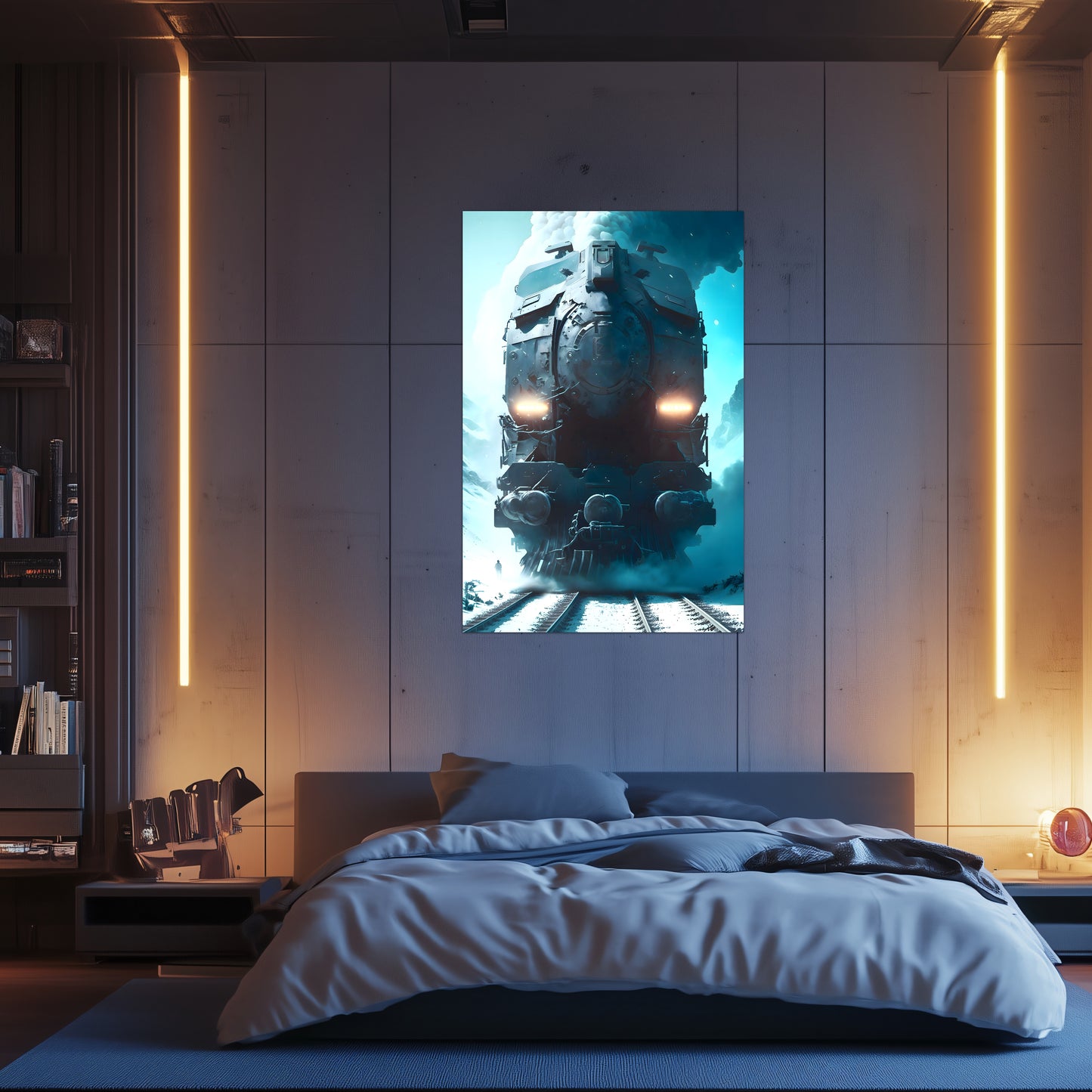 Diesel Train Poster – Stormbreaker Ironclad | Awe-Inspiring Wall Art for Sci-Fi & Fantasy Train Enthusiasts | Unique and Exclusive Artwork