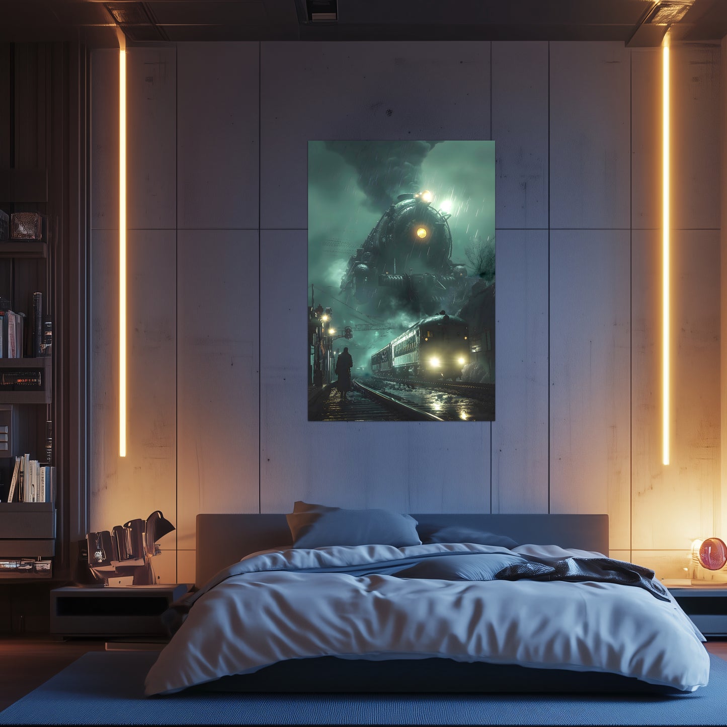 Fantasy Train Poster – Titan Wraith | Awe-Inspiring Wall Art for Sci-Fi & Fantasy Train Enthusiasts | Unique and Exclusive Artwork