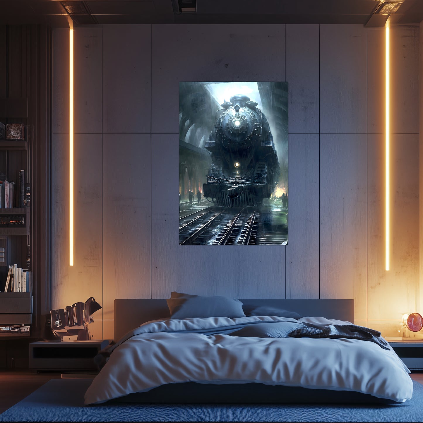 Dystopia Train Poster – SPX 4449 | Awe-Inspiring Wall Art for Sci-Fi & Fantasy Train Enthusiasts | Unique and Exclusive Artwork