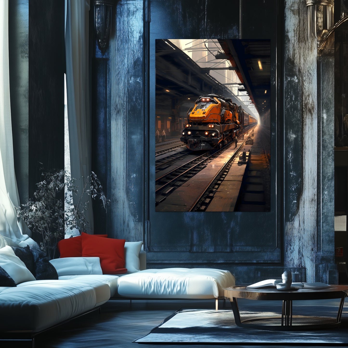 Diesel Train Poster – Blazerush Hauler | Awe-Inspiring Wall Art for Sci-Fi & Fantasy Train Enthusiasts | Unique and Exclusive Artwork