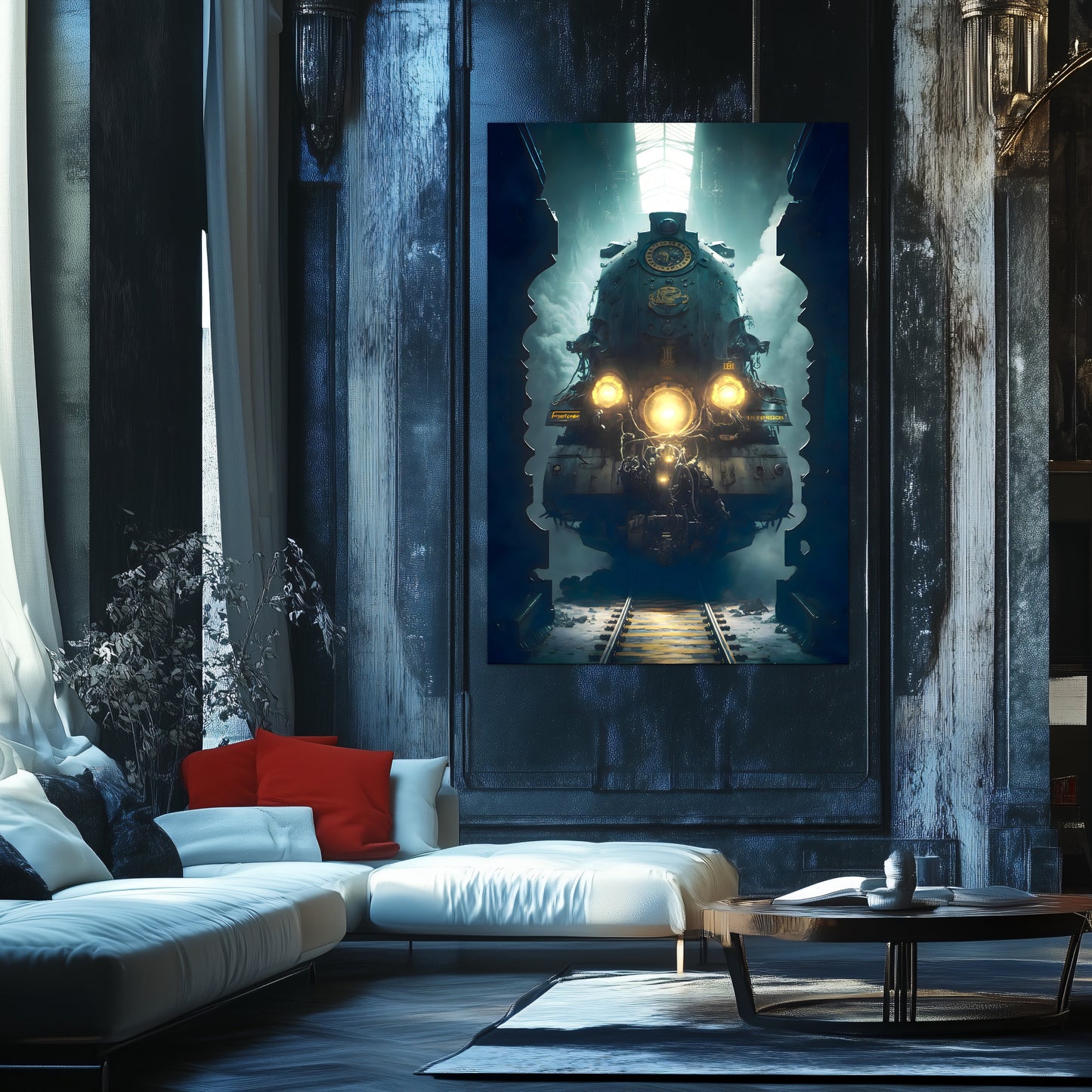 Diesel Train Poster – Tempus Imperator | Awe-Inspiring Wall Art for Sci-Fi & Fantasy Train Enthusiasts | Unique and Exclusive Artwork