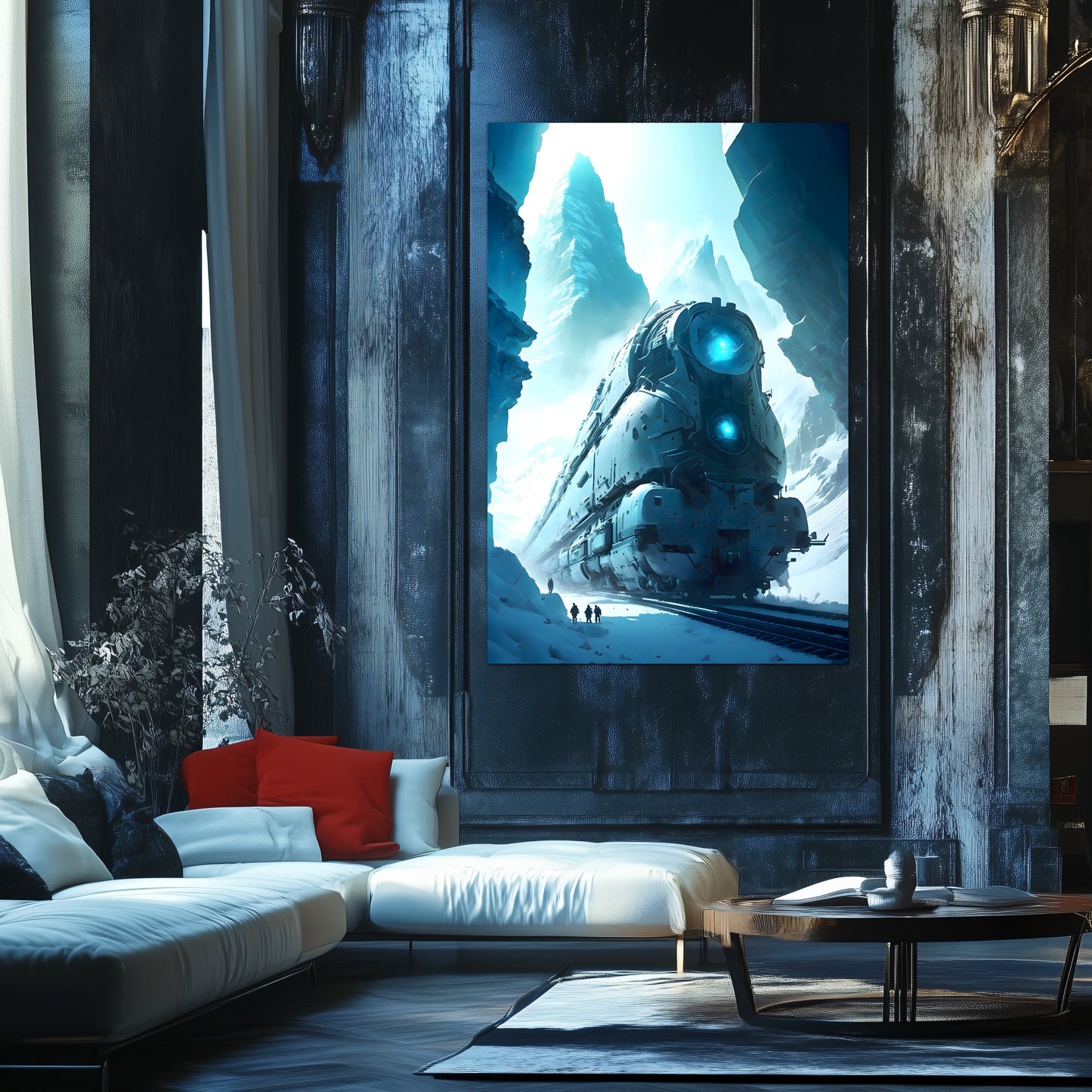 Post-Apocalyptic Train Poster – Icebreaker | Awe-Inspiring Wall Art for Sci-Fi & Fantasy Train Enthusiasts | Unique and Exclusive Artwork