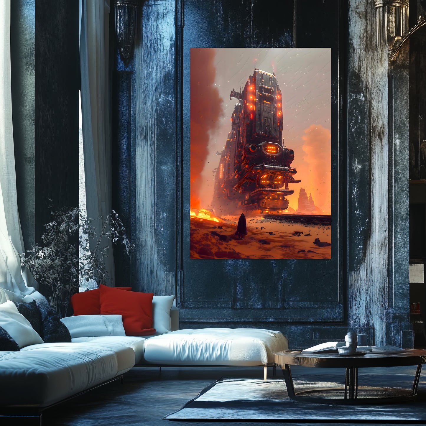 Wasteland Train Poster – Last Nomad | Awe-Inspiring Wall Art for Sci-Fi & Fantasy Train Enthusiasts | Unique and Exclusive Artwork