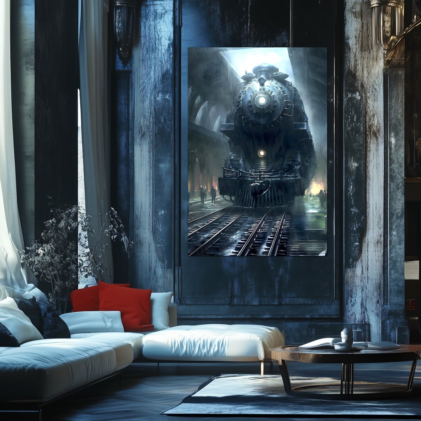 Dystopia Train Poster – SPX 4449 | Awe-Inspiring Wall Art for Sci-Fi & Fantasy Train Enthusiasts | Unique and Exclusive Artwork