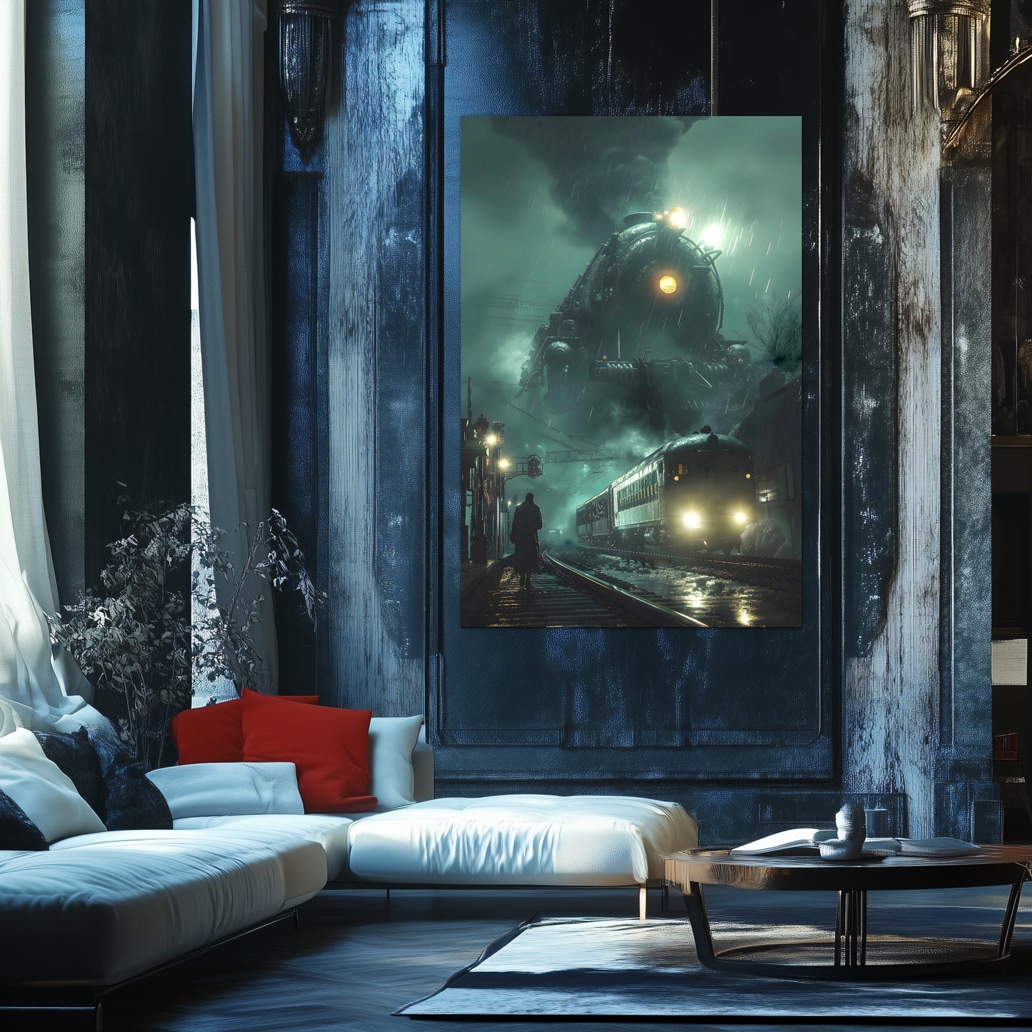 Fantasy Train Poster – Titan Wraith | Awe-Inspiring Wall Art for Sci-Fi & Fantasy Train Enthusiasts | Unique and Exclusive Artwork