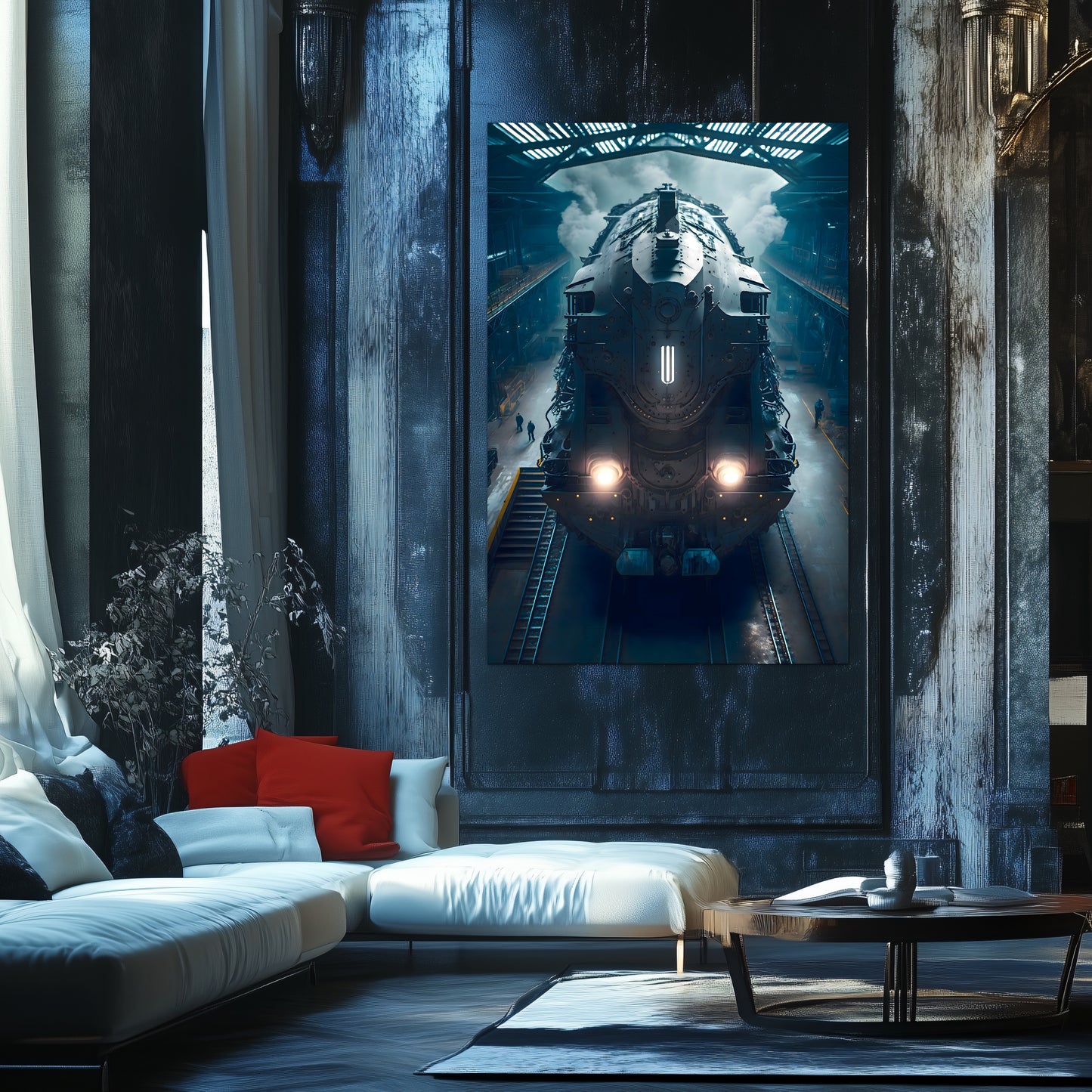 Diesel Train Poster – Rex Temporis | Awe-Inspiring Wall Art for Sci-Fi & Fantasy Train Enthusiasts | Unique and Exclusive Artwork