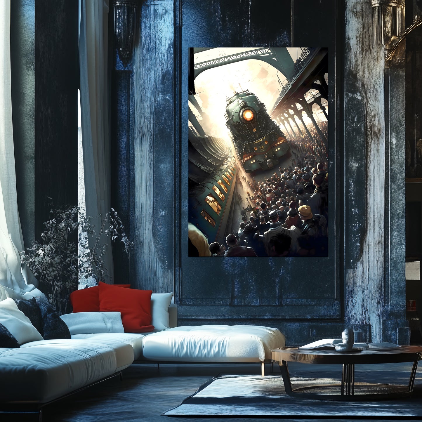 Steampunk Train Poster – Imperial Grandliner | Awe-Inspiring Wall Art for Sci-Fi & Fantasy Train Enthusiasts | Unique and Exclusive Artwork
