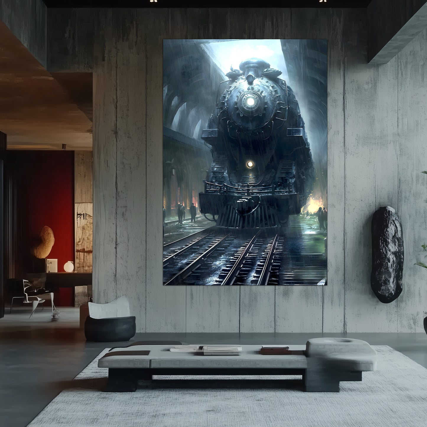 Dystopia Train Poster – SPX 4449 | Awe-Inspiring Wall Art for Sci-Fi & Fantasy Train Enthusiasts | Unique and Exclusive Artwork