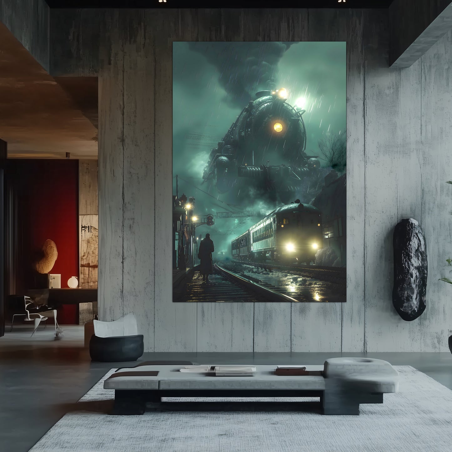 Fantasy Train Poster – Titan Wraith | Awe-Inspiring Wall Art for Sci-Fi & Fantasy Train Enthusiasts | Unique and Exclusive Artwork