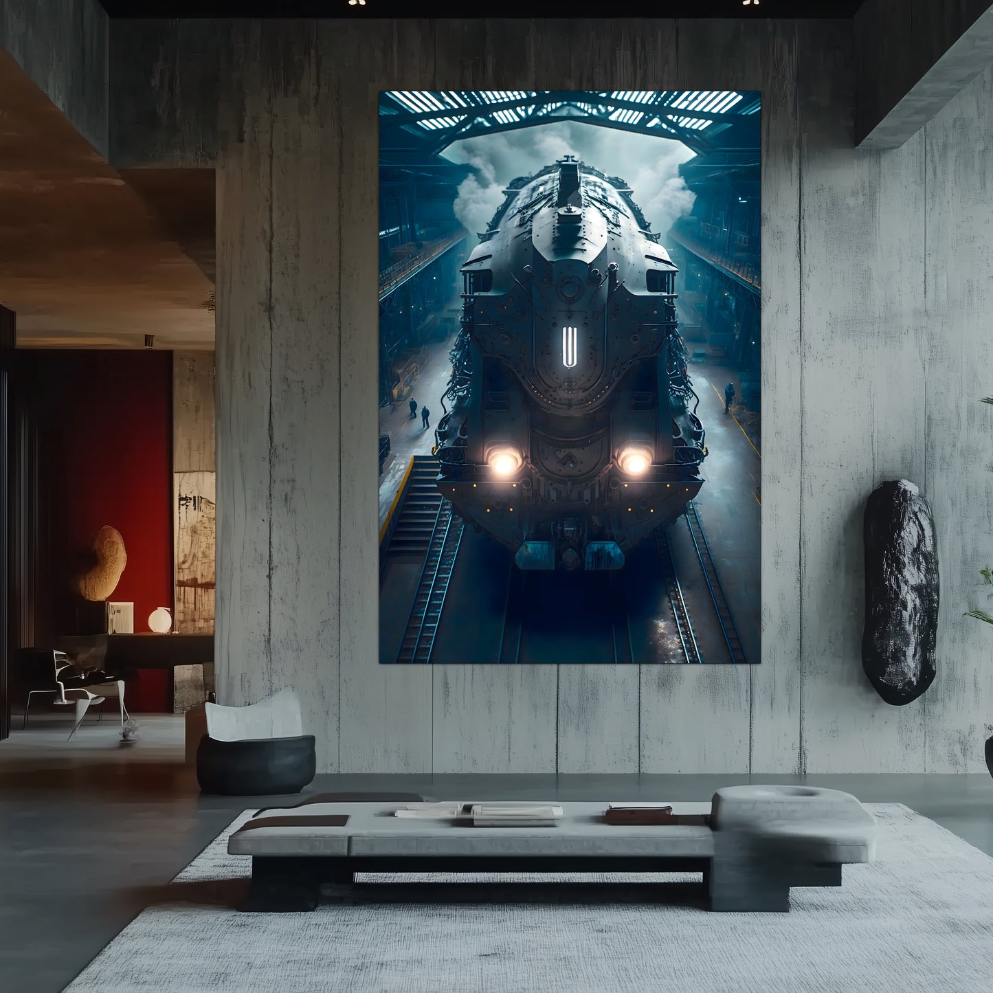 Diesel Train Poster – Rex Temporis | Awe-Inspiring Wall Art for Sci-Fi & Fantasy Train Enthusiasts | Unique and Exclusive Artwork
