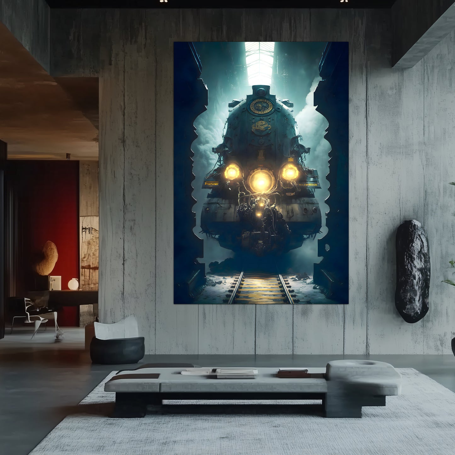 Diesel Train Poster – Tempus Imperator | Awe-Inspiring Wall Art for Sci-Fi & Fantasy Train Enthusiasts | Unique and Exclusive Artwork