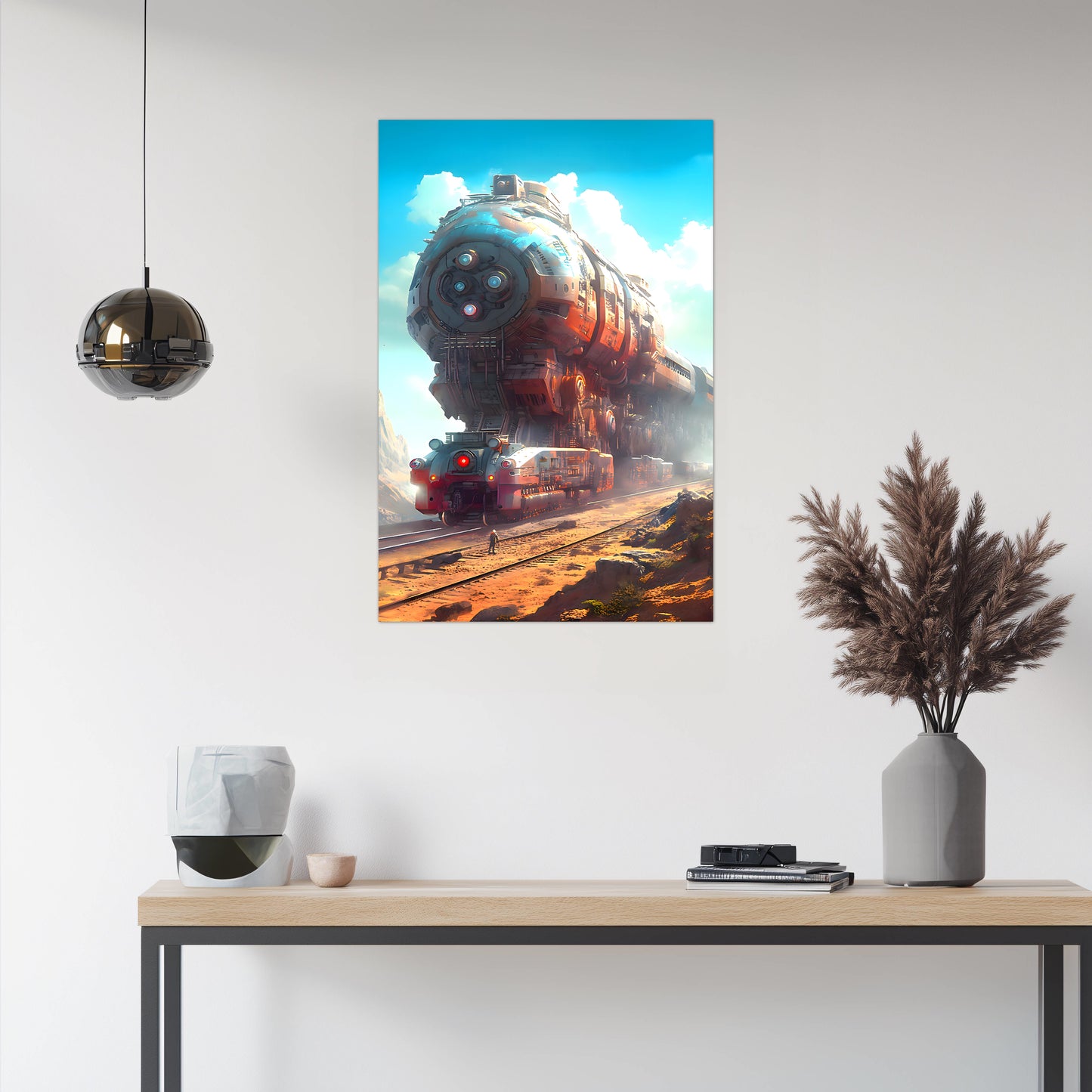 Post-Apocalyptic Train Poster – Arcanum Carrier | Awe-Inspiring Wall Art for Sci-Fi & Fantasy Train Enthusiasts | Unique and Exclusive Artwork