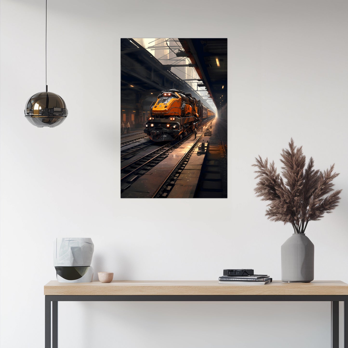 Diesel Train Poster – Blazerush Hauler | Awe-Inspiring Wall Art for Sci-Fi & Fantasy Train Enthusiasts | Unique and Exclusive Artwork