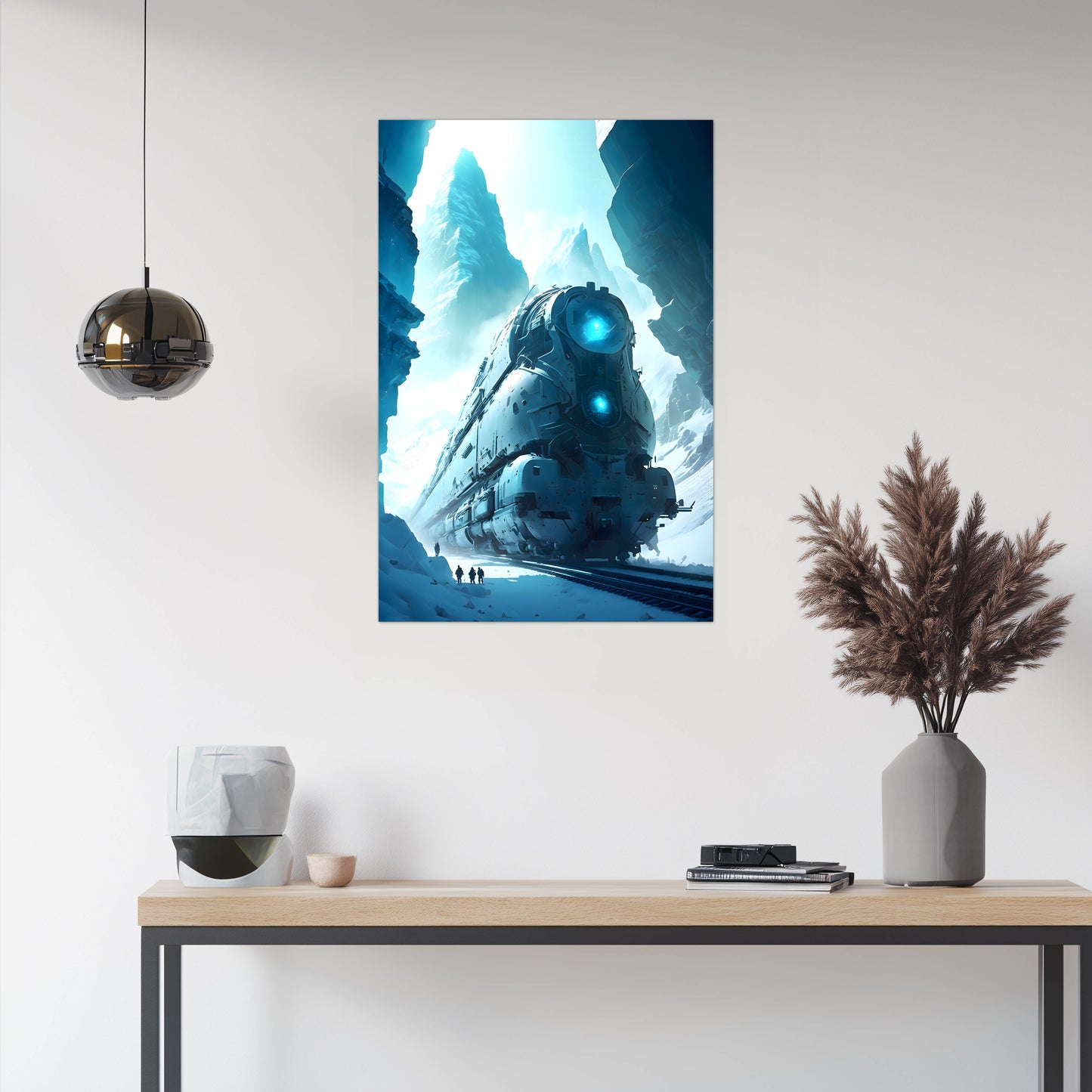 Post-Apocalyptic Train Poster – Icebreaker | Awe-Inspiring Wall Art for Sci-Fi & Fantasy Train Enthusiasts | Unique and Exclusive Artwork