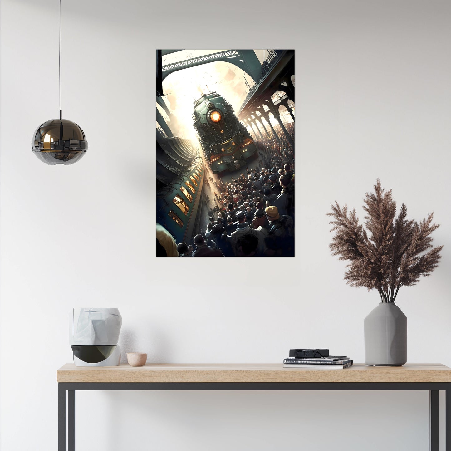 Steampunk Train Poster – Imperial Grandliner | Awe-Inspiring Wall Art for Sci-Fi & Fantasy Train Enthusiasts | Unique and Exclusive Artwork