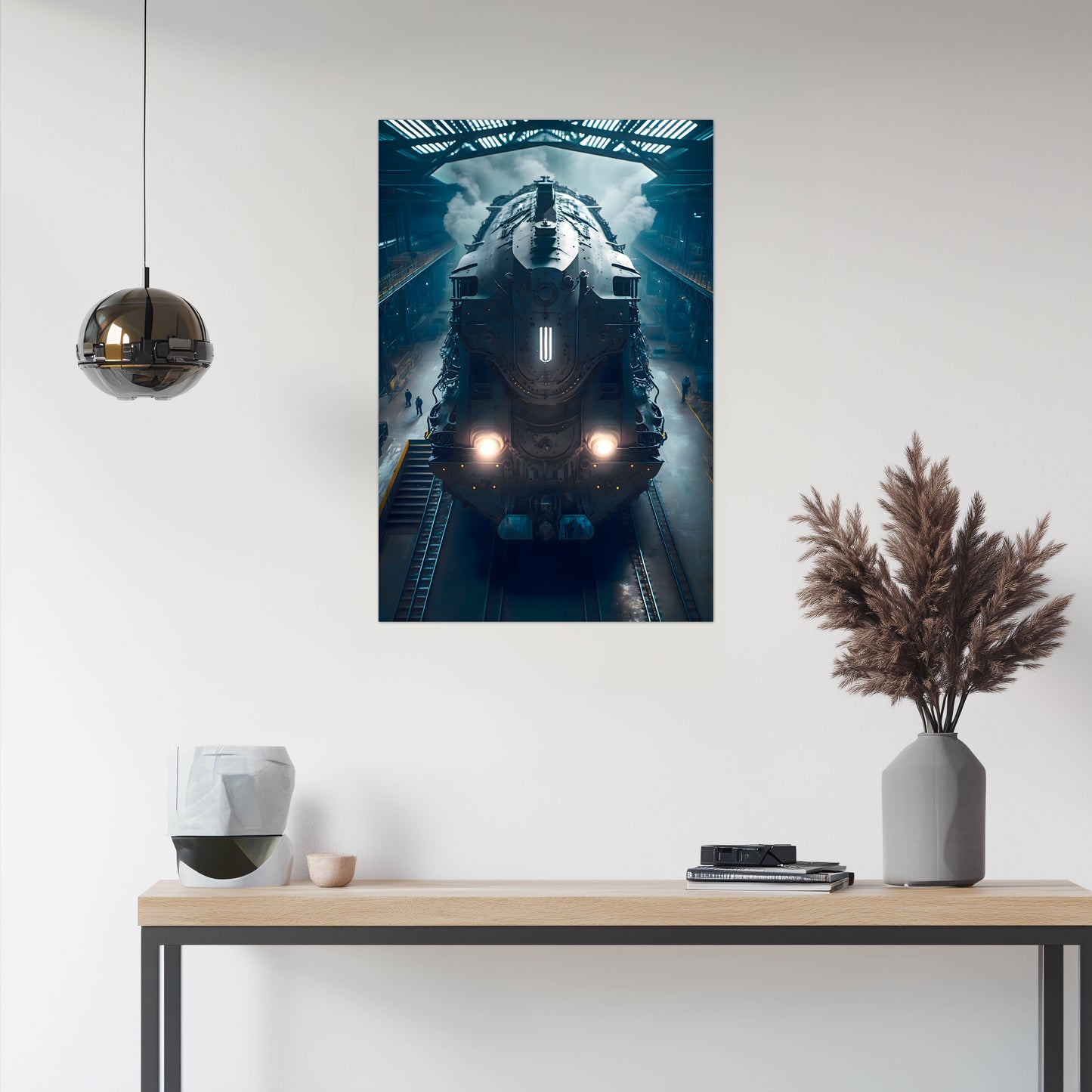 Diesel Train Poster – Rex Temporis | Awe-Inspiring Wall Art for Sci-Fi & Fantasy Train Enthusiasts | Unique and Exclusive Artwork