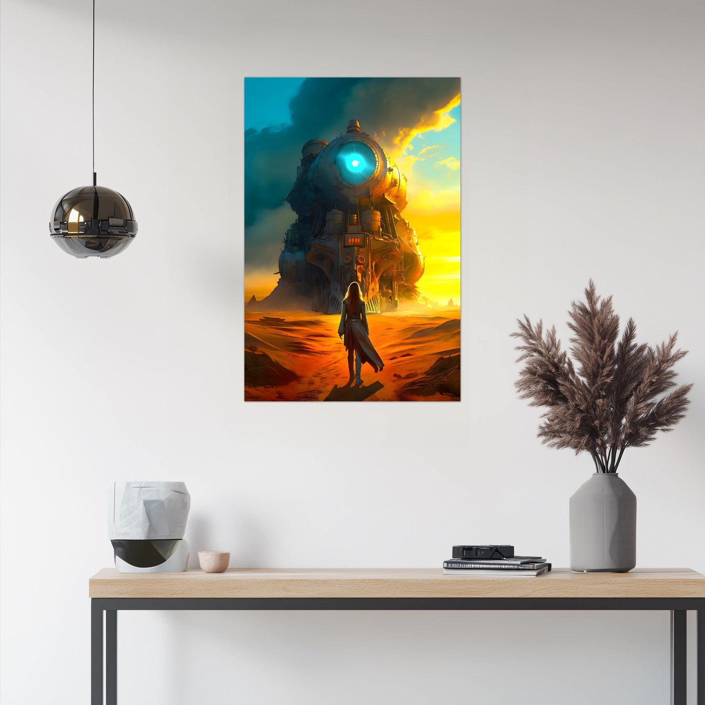 Steampunk Train Poster – Lost Ark | Awe-Inspiring Wall Art for Sci-Fi & Fantasy Train Enthusiasts | Unique and Exclusive Artwork
