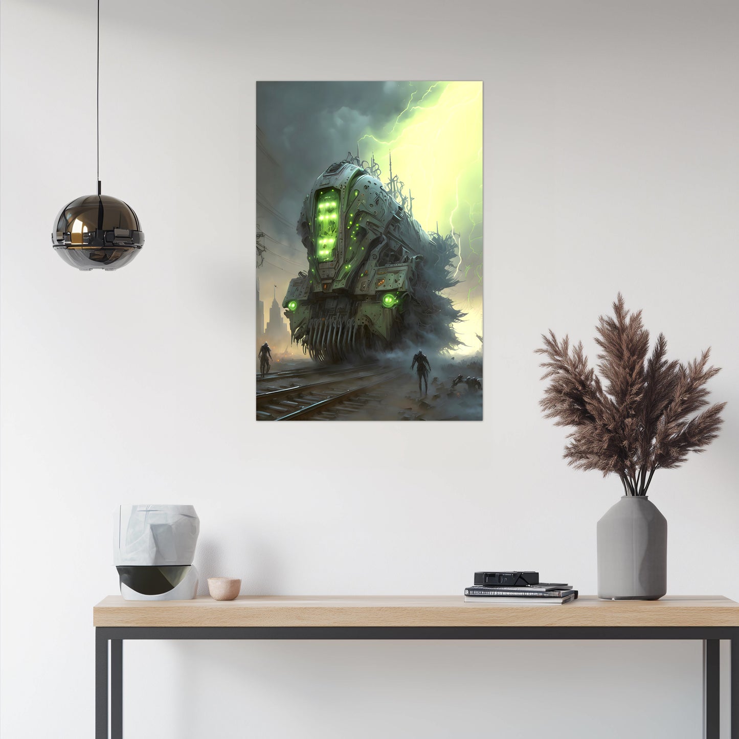 Zombie Train Poster – The Wraithcore Necrohauler | Awe-Inspiring Wall Art for Sci-Fi & Fantasy Train Enthusiasts | Unique and Exclusive Artwork