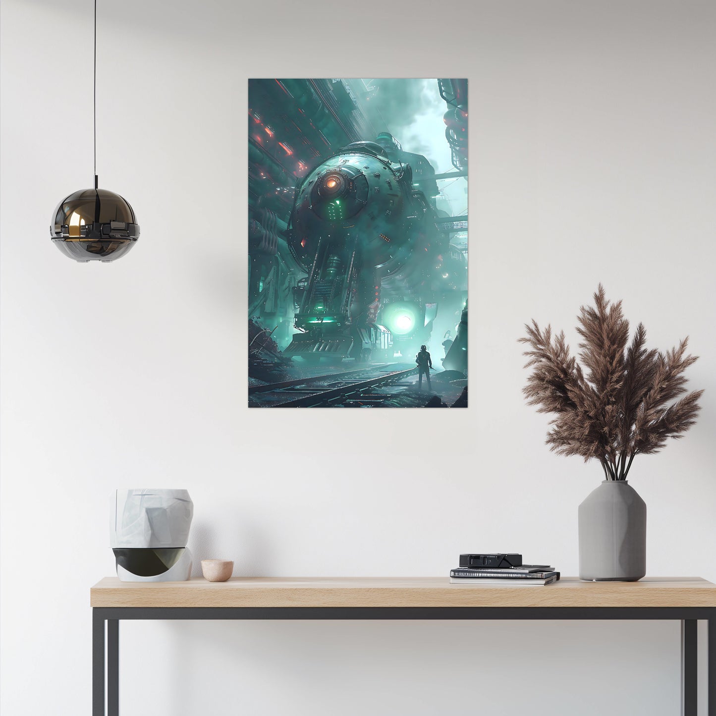 Cyberpunk Train Poster – Epitome One | Awe-Inspiring Wall Art for Sci-Fi & Fantasy Train Enthusiasts | Unique and Exclusive Artwork
