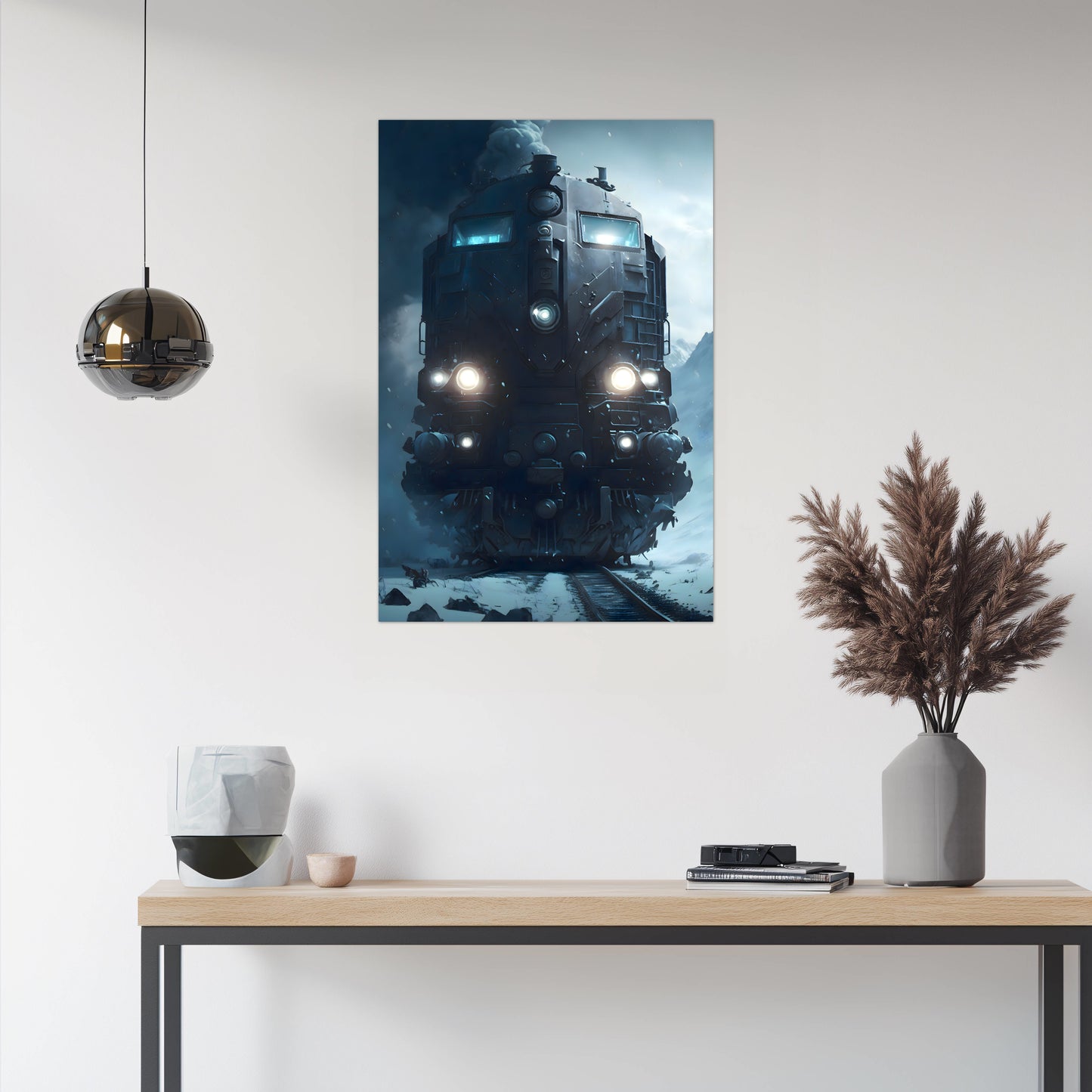 Diesel Train Poster – Frostbreaker Jugger | Awe-Inspiring Wall Art for Sci-Fi & Fantasy Train Enthusiasts | Unique and Exclusive Artwork