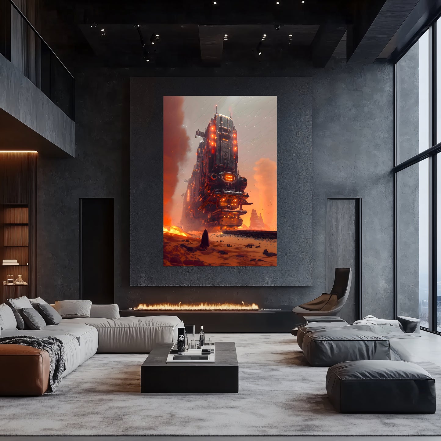 Wasteland Train Poster – Last Nomad | Awe-Inspiring Wall Art for Sci-Fi & Fantasy Train Enthusiasts | Unique and Exclusive Artwork