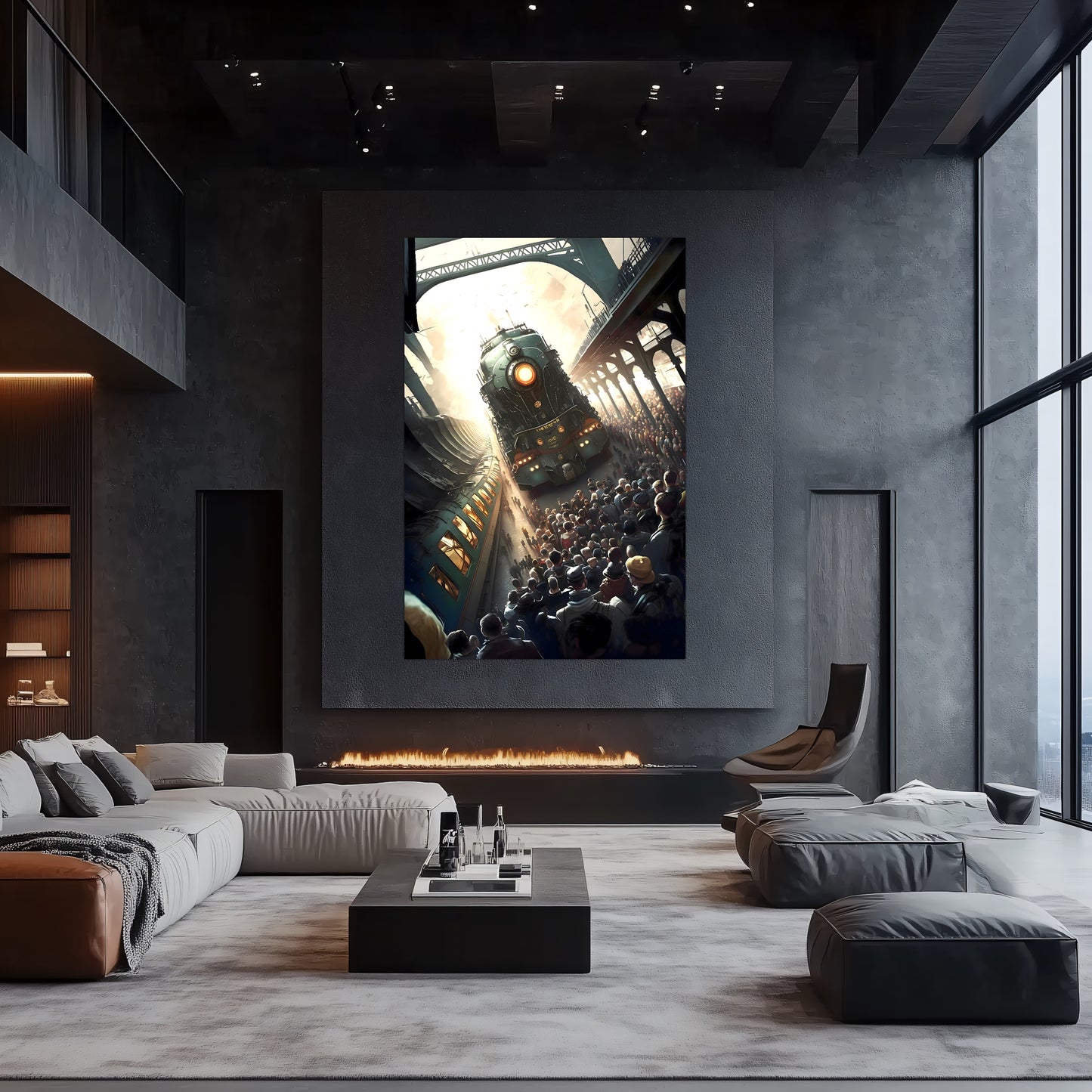 Steampunk Train Poster – Imperial Grandliner | Awe-Inspiring Wall Art for Sci-Fi & Fantasy Train Enthusiasts | Unique and Exclusive Artwork
