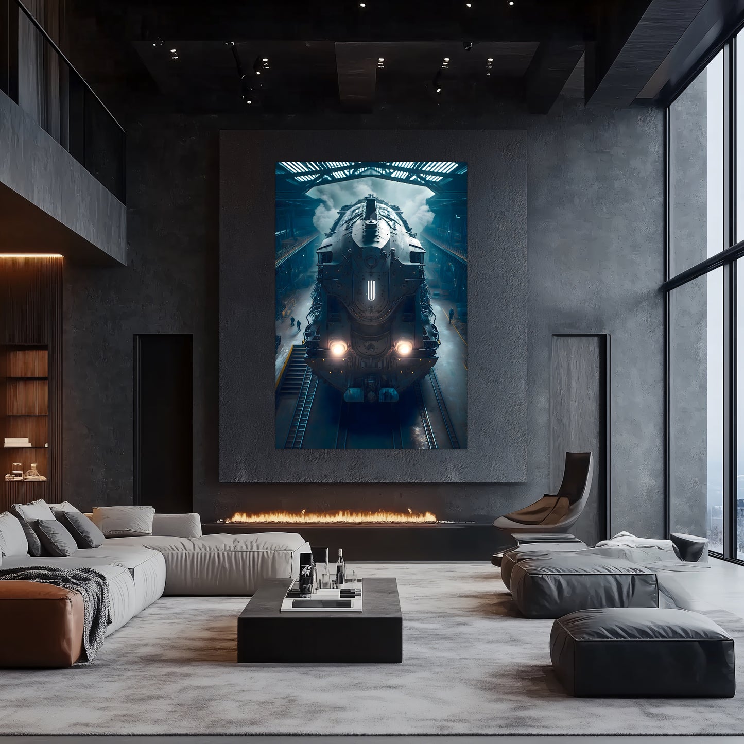 Diesel Train Poster – Rex Temporis | Awe-Inspiring Wall Art for Sci-Fi & Fantasy Train Enthusiasts | Unique and Exclusive Artwork