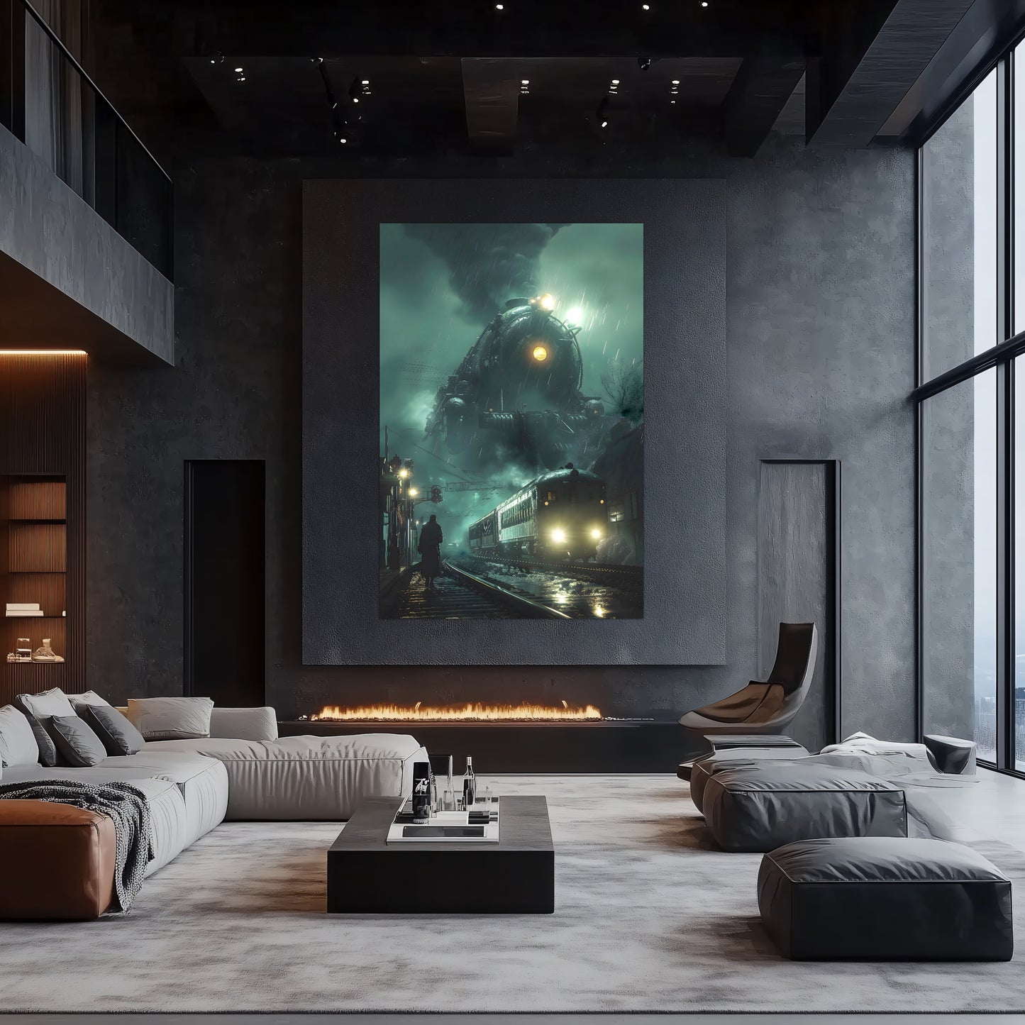 Fantasy Train Poster – Titan Wraith | Awe-Inspiring Wall Art for Sci-Fi & Fantasy Train Enthusiasts | Unique and Exclusive Artwork