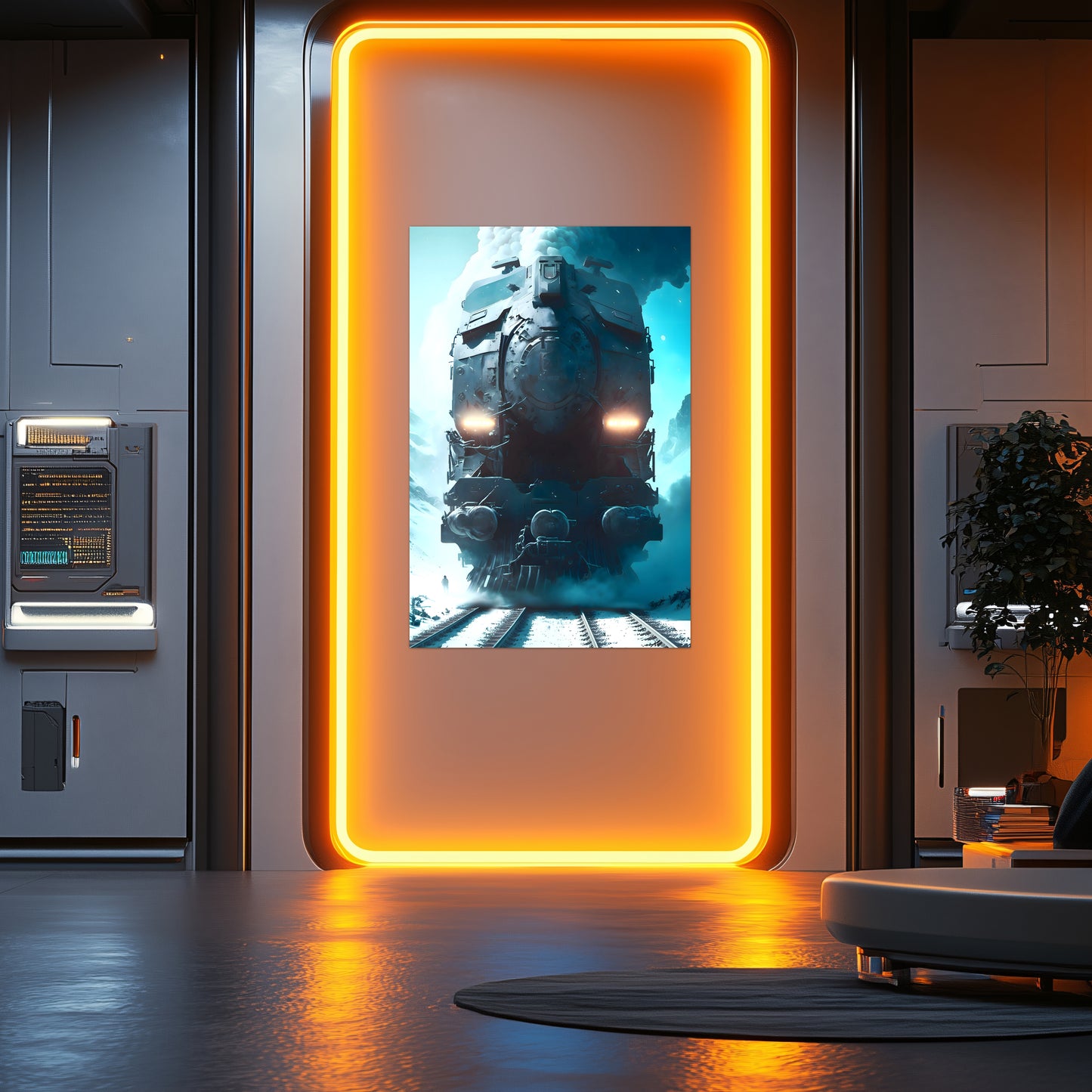 Diesel Train Poster – Stormbreaker Ironclad | Awe-Inspiring Wall Art for Sci-Fi & Fantasy Train Enthusiasts | Unique and Exclusive Artwork